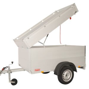 Anssems PKW Anhänger Tieflader Alu 500 kg, Ladefläche 1,81 x1,01 m - mit hoher Bordwand und Deckel