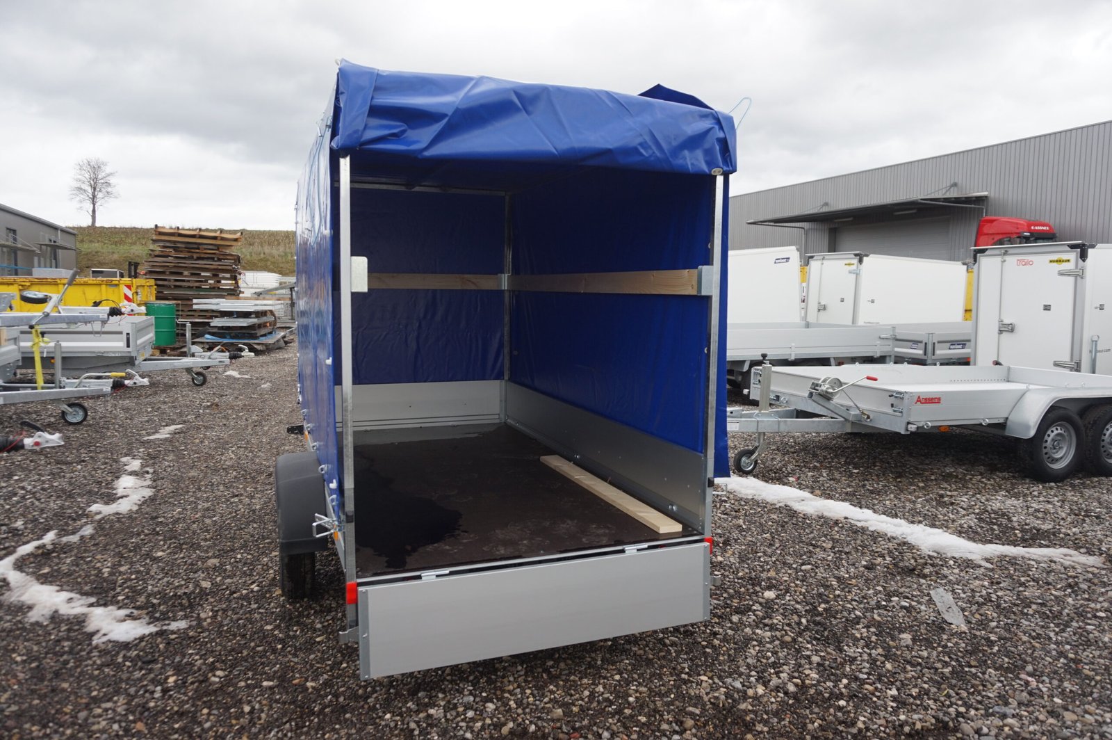 Humbaur Startrailer H 752513 750kg ungebremst Ladefläche 2,51 x 1,31 m mit Plane 1,50m blau – Bild 5
