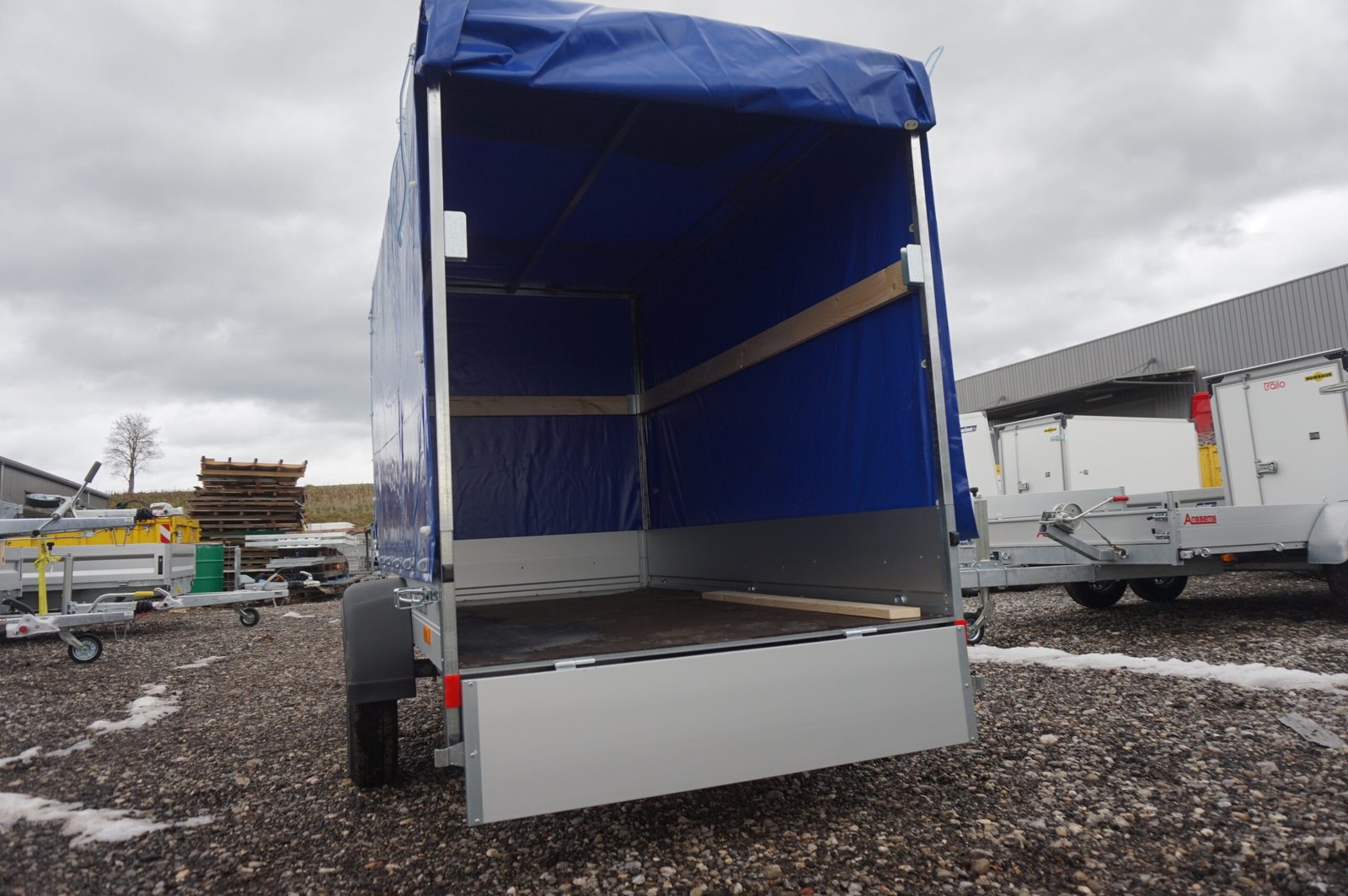 Humbaur Startrailer H 752513 750kg ungebremst Ladefläche 2,51 x 1,31 m mit Plane 1,50m blau – Bild 6