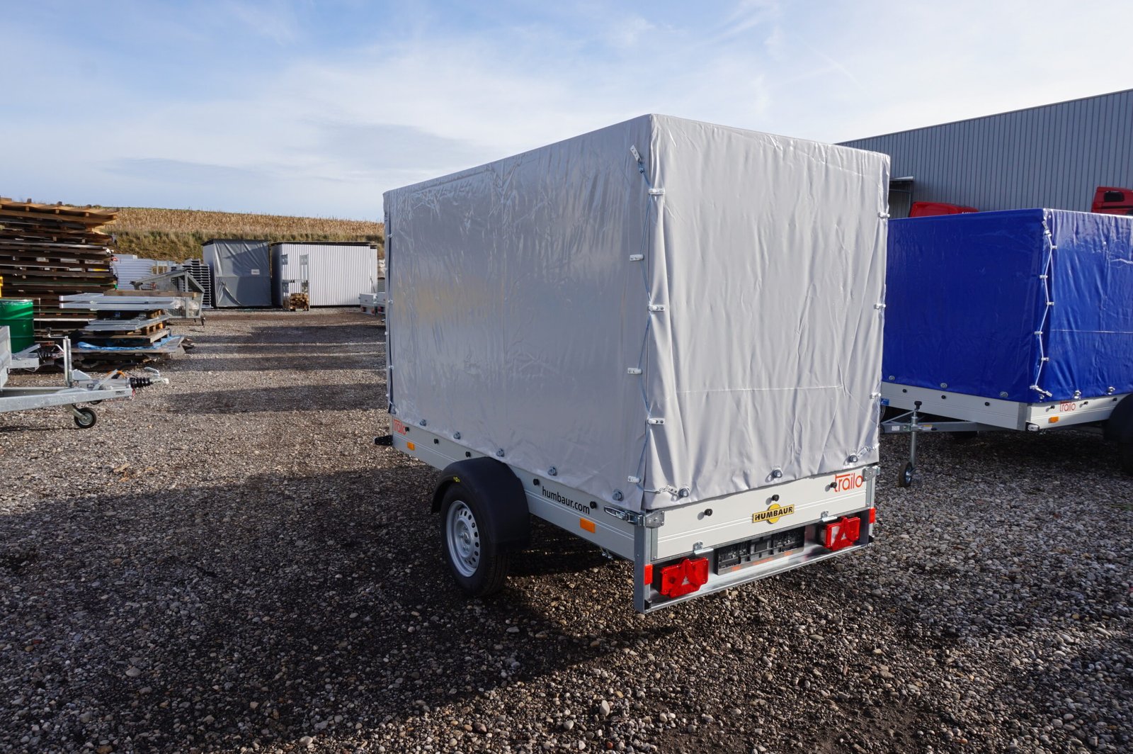 Humbaur Startrailer H 752513 750kg ungebremst Ladefläche 2,51 x 1,31 m mit Plane 1,60m grau – Bild 3