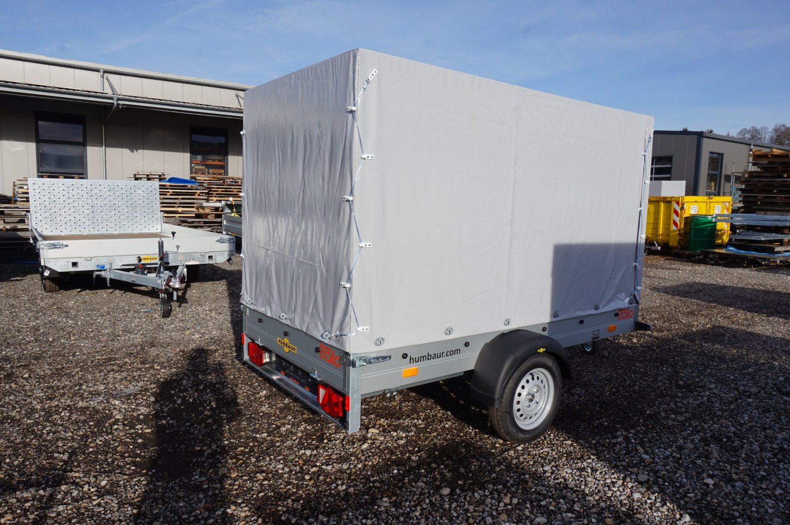 Humbaur Startrailer H 752513 750kg ungebremst Ladefläche 2,51 x 1,31 m mit Plane 1,60m grau – Bild 5