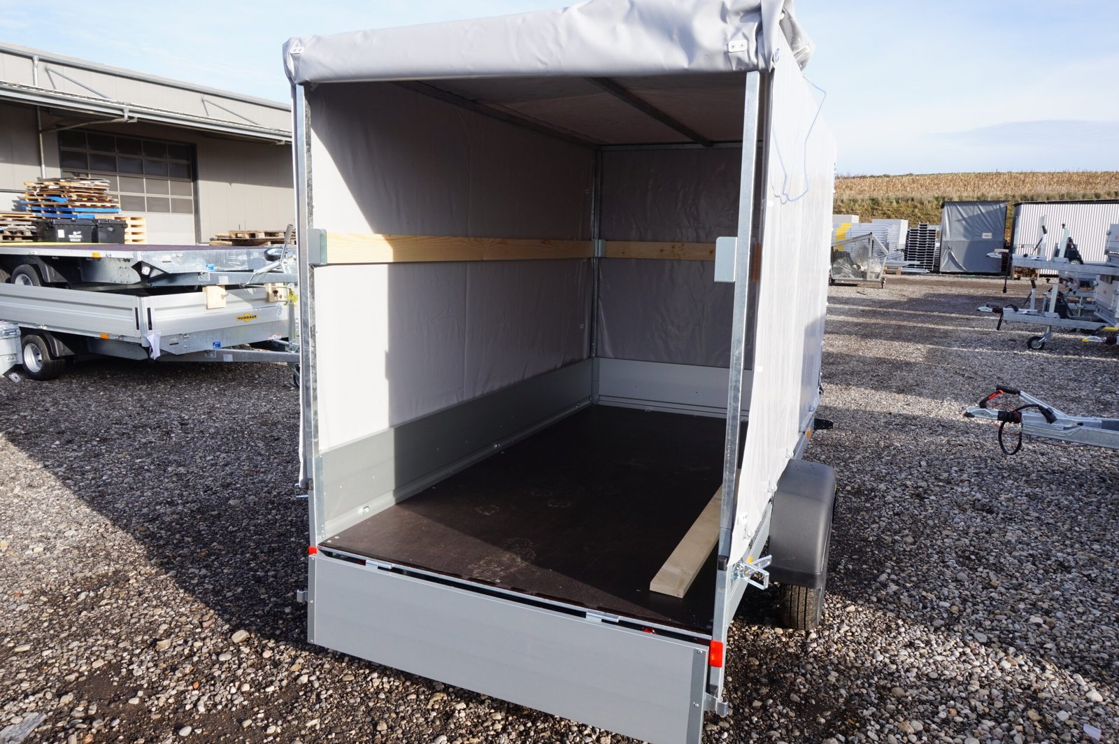 Humbaur Startrailer H 752513 750kg ungebremst Ladefläche 2,51 x 1,31 m mit Plane 1,60m grau – Bild 6