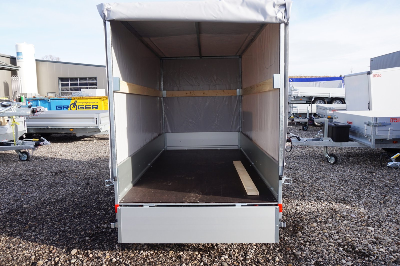 Humbaur Startrailer H 752513 750kg ungebremst Ladefläche 2,51 x 1,31 m mit Plane 1,60m grau – Bild 7